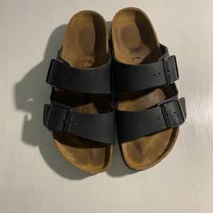 New black Birkenstock’s sandals